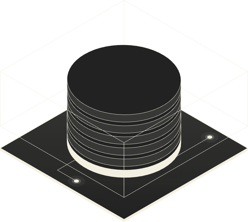 Pantheon database stack inside a transparent access layer illustration
