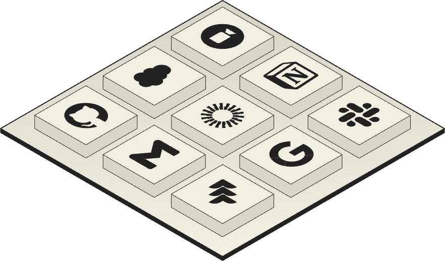 Provider surface grid connecting enterprise work systems